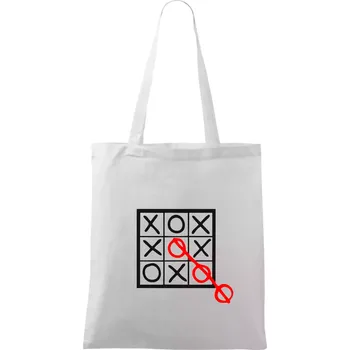 Piškvorky - Taška bavlněná - 42 x 38 cm ( Bílá )