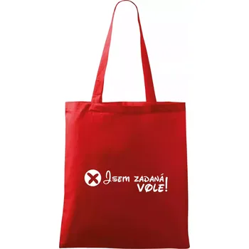 Nákupní taška Jsem zadaná! Vole! - Taška bavlněná - 42 x 38 cm ( Červená )
