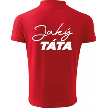 Pánská košile Jaký táta - taková dcera psací - Polokošile pánská Pique Polo 203 - 2XL ( Červená )