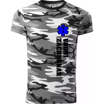 Pánské tričko Rescue - Vodní záchranář - Army CAMOUFLAGE - 2XL ( Šedý maskáč )