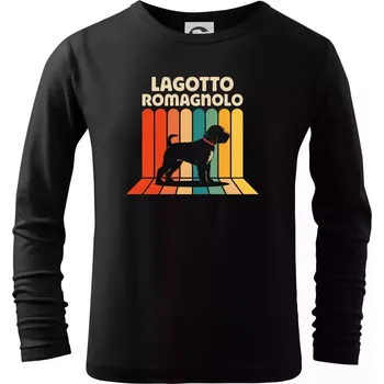 Chlapecké tričko Lagotto romagnolo vintage - Triko dětské Long Sleeve - 134 cm/8 let ( Černá )