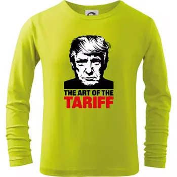 Chlapecké tričko Trump The art of the tariff - Triko dětské Long Sleeve - 146 cm/10 let ( Limetková )