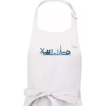 Kuchyňská zástěra Památky světa - Dámská zástěra na vaření - Univerzální velikost ( Bílá )