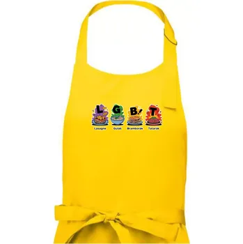 Kuchyňská zástěra LGBT - Lasagne, Guláš, Bramborák, Tatarák - Dámská zástěra na vaření - Univerzální velikost ( Žlutá )