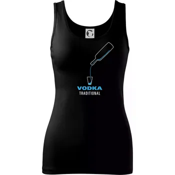 Dámské tričko Vodka traditional - Dámské tílko - S ( Černá )