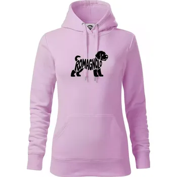 Dámská mikina Romagnolo nápis v těle - Mikina dámská Cape s kapucí - S ( Orchid )