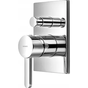 Vodovodní baterie Nástěnná vanová baterie s jednou pákou Omnires DARLING, stříbrná
