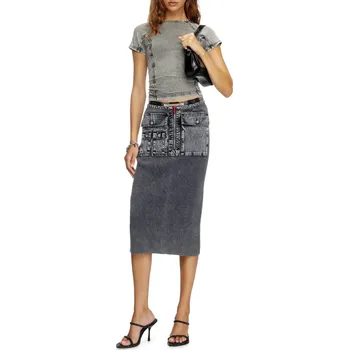 Dámská sukně SUKNĚ DIESEL M-MERYN SKIRT CAVIAR