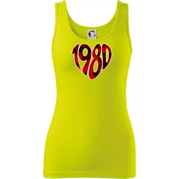 1980 v srdci - Dámské tílko - 2XL ( Limetková )