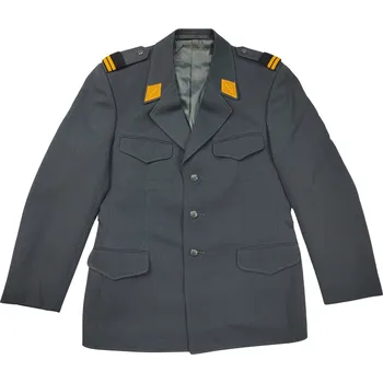 Pánské sako ARMÁDNÍ ORIGINÁL ŠVÝCARSKÉ ARMÁDY Sako vlněné s nášivkami šedé Švýcarsko (07) Velikost: 50 N