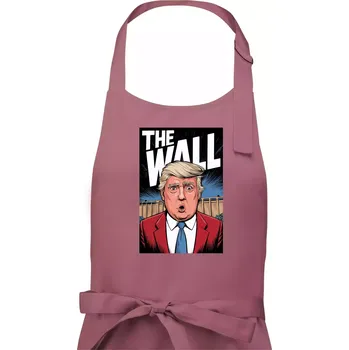 Kuchyňská zástěra The wall Trump - Dámská zástěra na vaření - Univerzální velikost ( Starorůžová )