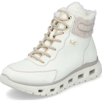 Dámské kozačky Dámská kotníková obuv RIEKER M6010-80 bílá W5 41