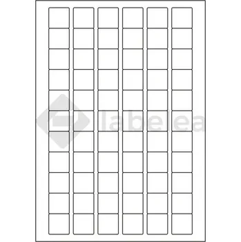 Samolepící etiketa Labelea Samolepicí etikety 25,4x25,4 mm bílé papírové, na archu A4, pro laserový a inkoustový tisk, Barva etiket Bílá, Počet archů v balení 100 EPY025025W066S