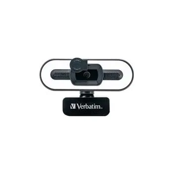 Webkamera Verbatim USB webkamera s mikrofonem a osvětlením AWC-02 Full HD 1080p s automat. ostřením,černá
