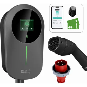 Elektromobilita EVPartner Inteligentní WallBox Smart Life s Wi-Fi 11 kW + 10 m nabíjecí kabel Typ 2