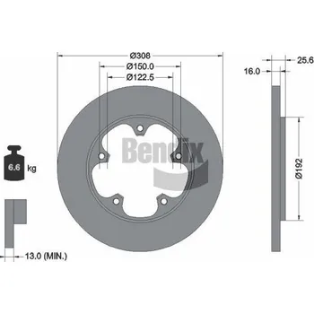Brzdový kotouč Brzdový kotouč BENDIX Braking BDS1731