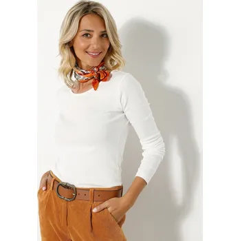 Dámské tričko Jednobarevné tričko s dlouhými rukávy, z bio bavlny režná 42/44