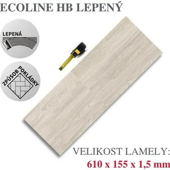 vinylová podlaha Vinylová podlaha DP 9502 Kaštan bělený Varianta: Ecoline HB (Rybí kost) lepený