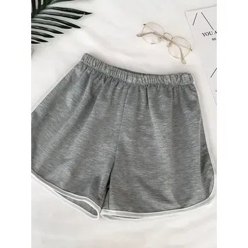 Dámské kraťasy Dámské volné šortky s vysokým pasem na léto Barva: Šedá, Velikost: 3XL