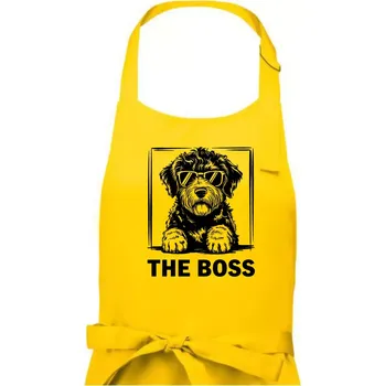 Kuchyňská zástěra Lagotto romagnolo the boss - Pánská zástěra na vaření - Univerzální velikost ( Žlutá )