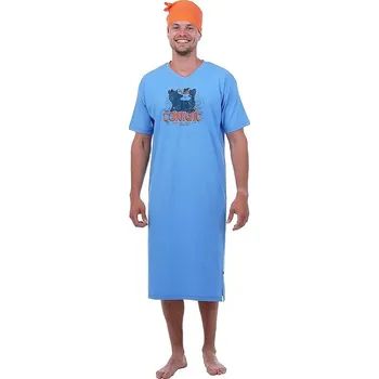 Dámské pyžamo Calvi Pánská noční košile 23-158(A) - CAL23-158-A BASS M