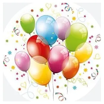 Talíř Papírový talíř malý - Birthday Balloons