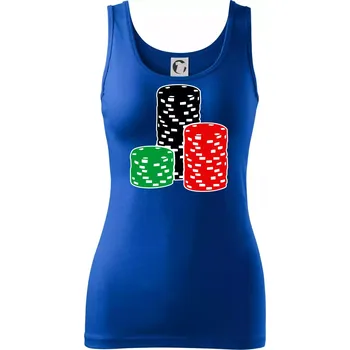 Dámské tričko Poker žetony - Dámské tílko - XL ( Královská modrá )