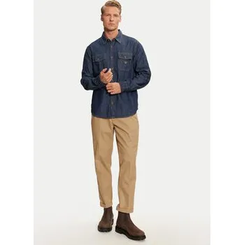 Pánská košile Guess Jeans džínová košile M4BH56 D5EI4 Tmavomodrá Regular Fit S