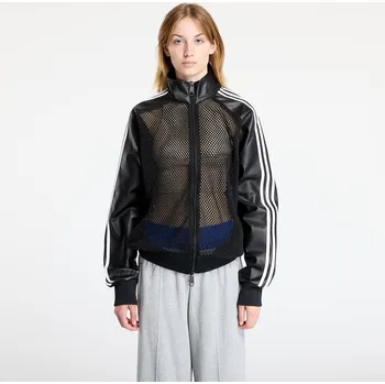 Pánská větrovka Bunda adidas x Jeremy Scott Faux Leather Mesh Track Top UNISEX Black XL