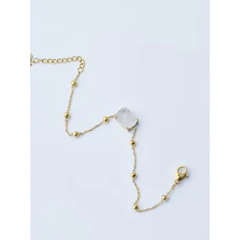 Náramek Vezzi Náramek s křišťálovým horským křišťálem, zlatý S100065Z02