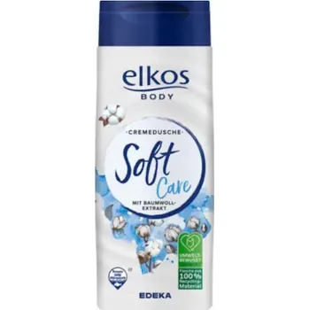 Sprchový gel Elkos XL Soft Care sprchový krém s extraktem z bavlny 400 ml - originál z Německa