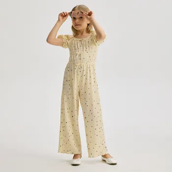 Dívčí šaty Reserved - Vzorovaný overal - světle žlutá - 579EX-10X - 579EX-10X-116