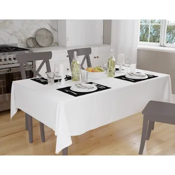 ubrus Orbytex Ubrus teflonový BA01 - bílý Rozměry: průměr 130, Tvar: Kulatý