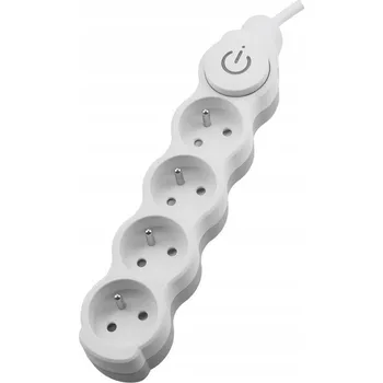 Napájecí kabel Prodlužovací Kabel přívod s lištou Bemko 5 m, 4 ks, bílý