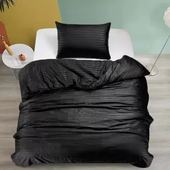 Povlečení NOVINKA 2025 ! LUXUSNÍ BAVLNĚNÉ POVLEČENÍ - ČERNÉ PROUŽKY 140x200/70x90cm