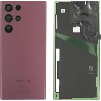 Náhradní kryt pro mobilní telefon Samsung Galaxy S22 Ultra 5G S908 zadní kryt baterie originální (Service Pack) burgundy