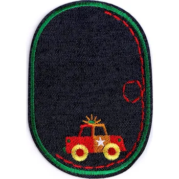 Látková záplata Nažehlovačka / záplata riflová auto Varianta: 4 zelená pastelová, Balení: 10 ks