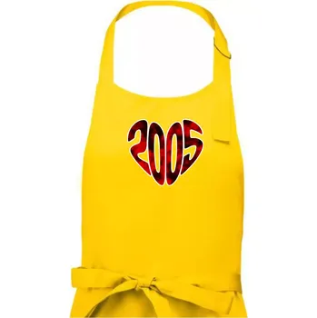 Kuchyňská zástěra 2005 v srdci - Dámská zástěra na vaření - Univerzální velikost ( Žlutá )