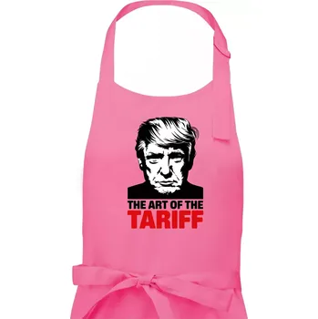 Kuchyňská zástěra Trump The art of the tariff - Pánská zástěra na vaření - Univerzální velikost ( Růžová )