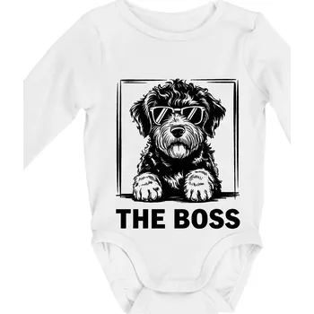 Lagotto romagnolo the boss - Body kojenecké s dlouhým rukávem - Dlouhý r. do 3 měs ( Bílá )