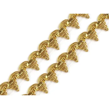 Stuha Leonský prýmek Varianta: 2 (20 mm) zlatá, Balení: 13.5 m