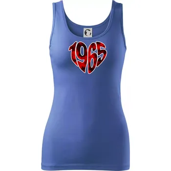 Dámské tričko 1965 v srdci - Dámské tílko - 2XL ( Azurově modrá )