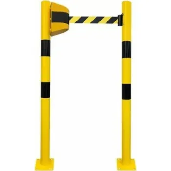 Plotový sloupek Černo-žlutý vymezovací sloupek - délka 900 cm, výška 100 cm