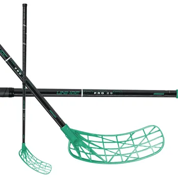 Florbal Unihoc Evolite Pro FL 29 black/turq SLIM vel. 96cm (= 106 cm) levá kulatá (levá ruka dole)