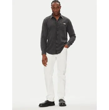 Pánská košile Calvin Klein Jeans džínová košile Classic LV040BM733 Šedá Regular Fit M