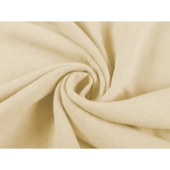 Len praný - LEN-016 Světle žlutobéžový - metráž šířka 140 cm