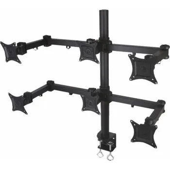 Držák monitoru TECHLY stolní držák pro šest monitorů 13"-20" VESA 6x10 kg