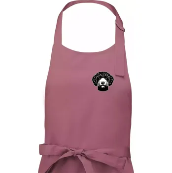 Kuchyňská zástěra Lagotto romagnolo hlava na prsu - Dámská zástěra na vaření - Univerzální velikost ( Starorůžová )