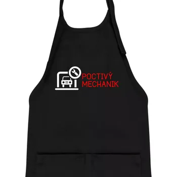 Kuchyňská zástěra Poctivý mechanik - Dětská zástěra na vaření - Univerzální velikost ( Černá )