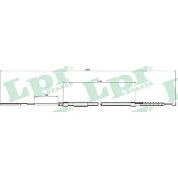 Lanko parkovací brzdy Tažné lanko, parkovací brzda LPR C0083B